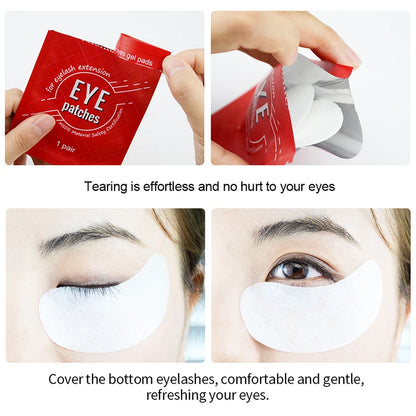 NAGARAKU Eyelash Extension Eyepads Under Eyepads Gel Eyepads Hydrogel Eyepach 60 Pairs Pack Makeup Tools Adhesive