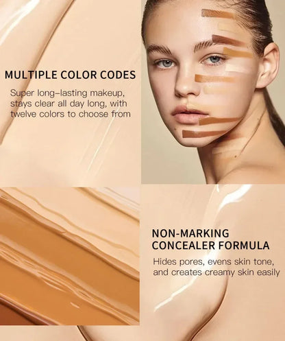 Liquid Face Foundation Cream Oil-Control BB Cream Matte Base Brightening Concealer Lasting Full Coverage Women Makeup Cosmetics