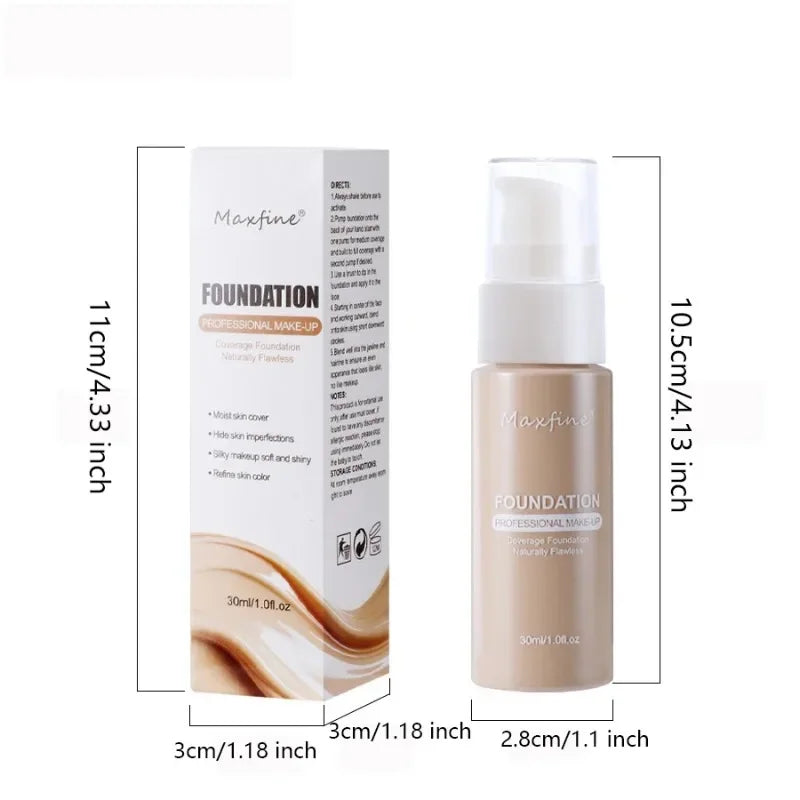 Liquid Face Foundation Cream Oil-Control BB Cream Matte Base Brightening Concealer Lasting Full Coverage Women Makeup Cosmetics