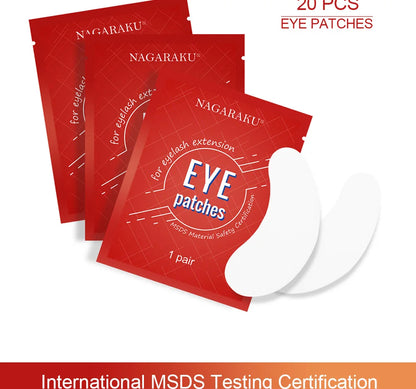 NAGARAKU Eyelash Extension Eyepads Under Eyepads Gel Eyepads Hydrogel Eyepach 60 Pairs Pack Makeup Tools Adhesive