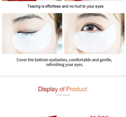 NAGARAKU Eyelash Extension Eyepads Under Eyepads Gel Eyepads Hydrogel Eyepach 60 Pairs Pack Makeup Tools Adhesive